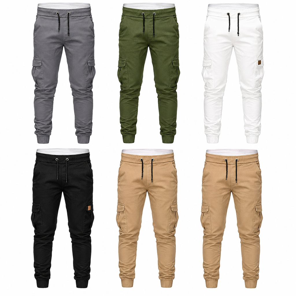Qualität überzeugt! Cargo-Jogginghose für Herren, unifarben, im lässigen Stil