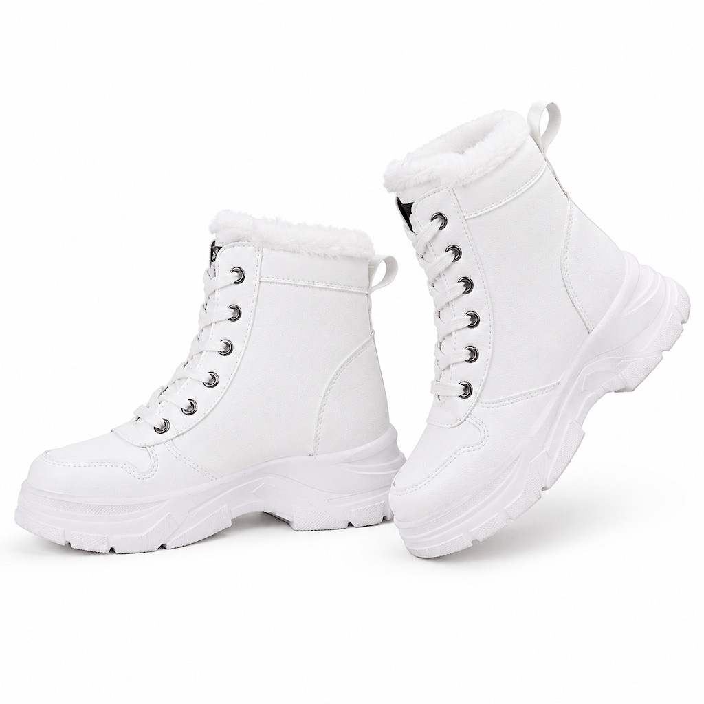 🛍️✨Damen Winter-Schneestiefel, warme, mit Plüsch gefütterte, hochgeschlossene Knöchelstiefel