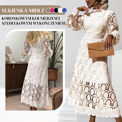 🛍️ Eleganckie koronkowe sukienki damskie z długim rękawem