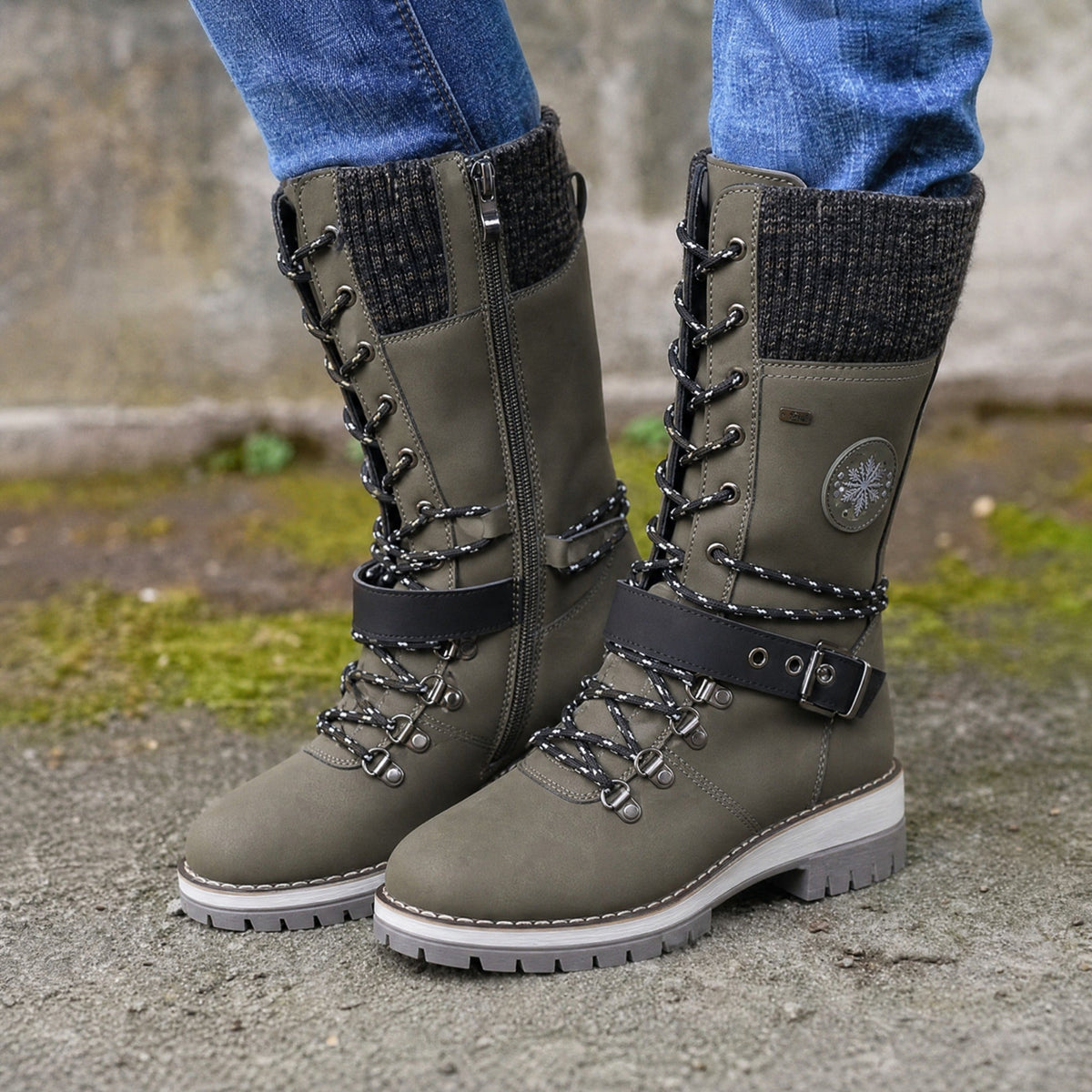 👢❄️Wasserdichte Knie-Schneestiefel – Warm, rutschfest & langlebig