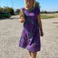💕Lniano-bawełniana sukienka z nadrukiem👗