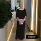 Elegancki 2-Częściowy Zestaw Z Cekinową Lamówką W Bloki Kolorów