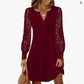 -50% 👗💖 Sukienka damska z koronką z długim rękawem