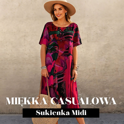 [S-4XL]✨Zwiewna sukienka w jasnych, tropikalnych kolorach