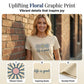 👕 Koszulka „Life is Good” – z nadrukiem stokrotek, wykonana w 100% z bawełny, o luźnym kroju, niosąca pozytywne przesłanie 🌼