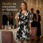 Elegancka damska sukienka z szyfonu w kwiatowy wzór