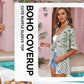 🌸Damska kardigan w kwiaty z falbanowymi rękawami i wiązaniem z przodu – zwiewne, luźne okrycia w stylu boho