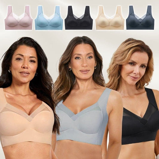 Bezprzewodowy Biustonosz Push-Up Bez Fiszbiny | 1+1 Gratis | Rozmiary Plus L–5XL