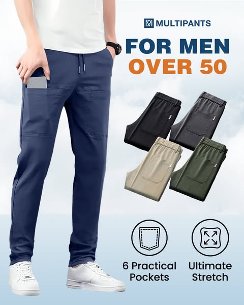 🔥 Odporne spodnie na czas wolny o wysokiej elastyczności i kilku kieszeniach【S-4XL】