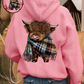 🐮 49% ZNIŻKI!!🎁Urocza bluza z kapturem Highland Cow z miękkim polarem