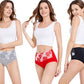 Hygroskopijne, antybakteryjne bawełniane figi bikini z wysokim stanem, modelujące brzuch