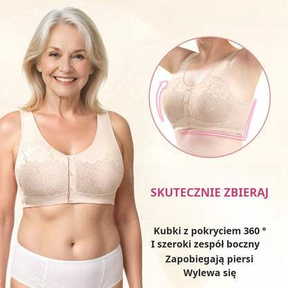 Kup 1, otrzymaj 1 gratis💞Lekki biustonosz bez fiszbin z zapięciem z przodu – wygoda i oddychalność na lato