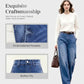 ⏳Oferta Limitowana⏰Damskie Vintage Jeansy z Wysokim Stanem i Szerokimi Nogawkami👖