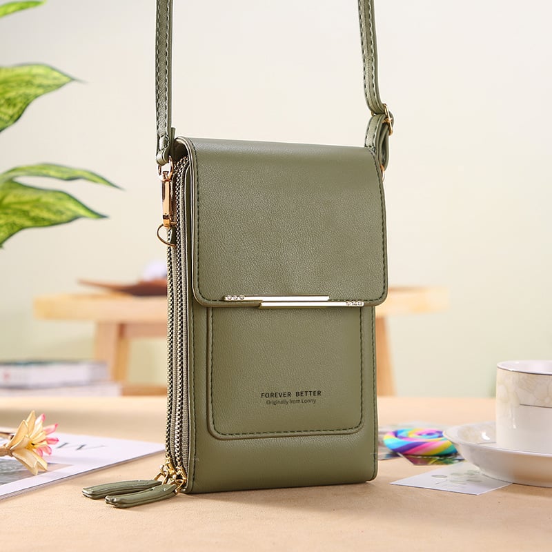 🌧️Wasserabweisend👜 Touchscreen-Crossbody-Tasche – Wasserabweisendes PU-Leder ✨