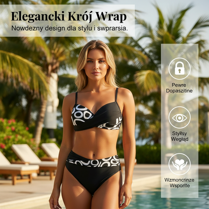 Dwuczęściowe Bikini z Push-Up i Wyszczuplającym Paskiem | 9 Kolorów | Rozmiary Plus S-2XL | Plaża Lato 🌊👙 + 🎁 Prezent Naszyjnik