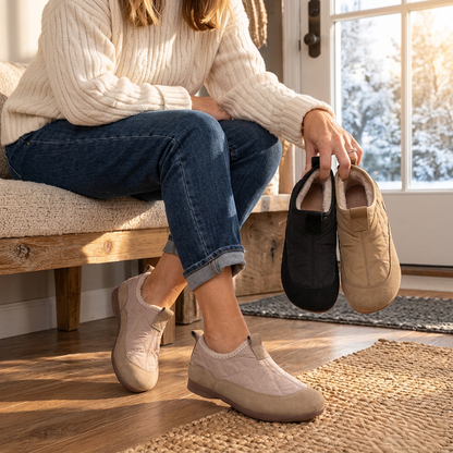 Thermoschuhe mit Reißverschluss für den Outdoor-Bereich, Damen