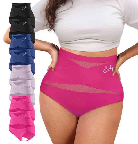 🌸 Letzter Tag – 2 Packungen kaufen, 1 gratis ✨ Plus-Size-Slip mit hoher Taille und kreuzförmiger Bauchstraffung
