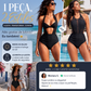 ✨👙 Damskie bikini z wysokim stanem, modelującym brzuch i eleganckim dekoltem w kształcie litery V