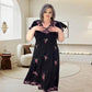 Zwiewna sukienka midi z dekoltem w serek Plus Size