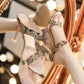 👡✨Sandały na szpilce z odkrytymi palcami z kryształkami górskimi
