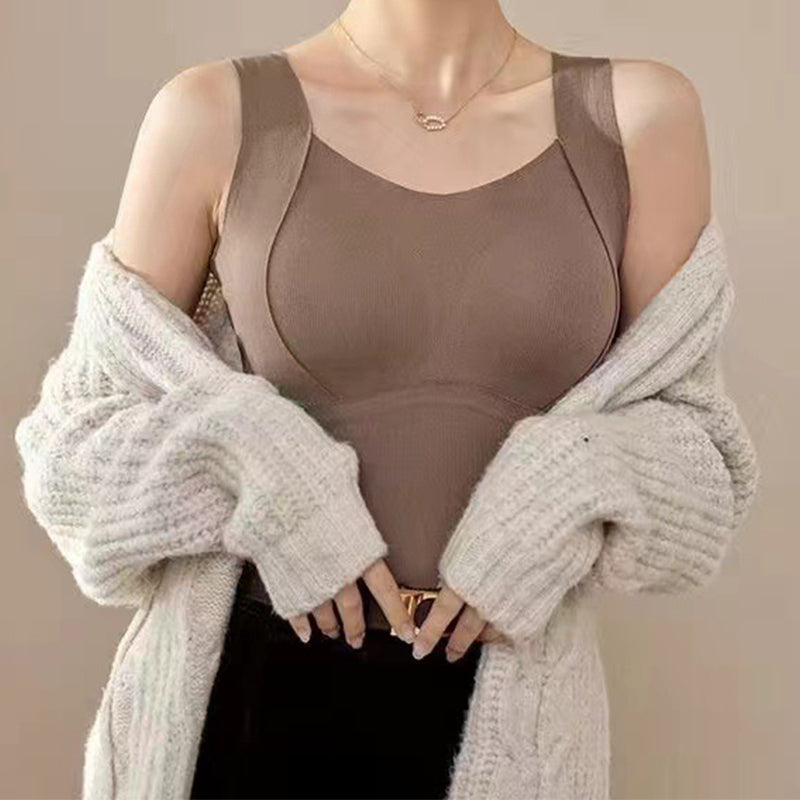 💖Verdicktes, warmes Tanktop mit integriertem BH
