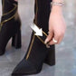 Buty za kolano ze szpiczastym noskiem i piętą