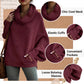 🎉HOT SALE💖Sweter damski z kapturem typu batwing i kieszeniami