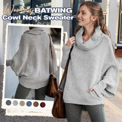 🎉HOT SALE💖Sweter damski z kapturem typu batwing i kieszeniami