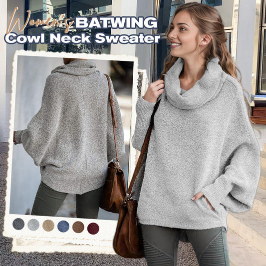 🎉HOT SALE💖Sweter damski z kapturem typu batwing i kieszeniami