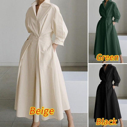 ✨【S-4XL】Monochromatyczna modna długa spódnica