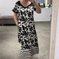 【L-4XL】👗Patchworkowa sukienka z nadrukiem