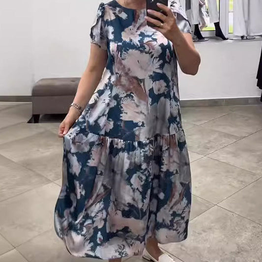 🌸2025 Długa sukienka w kwiaty w rozmiarze plus size na wiosnę i lato