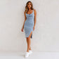 👗Sukienka denim z dekoltem w szpic!