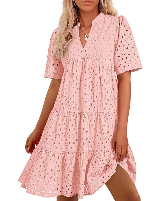 👗Koronkowa sukienka o linii A z dekoltem w szpic