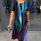 【S-4XL】👗Damska sukienka plisowana w kolorowe bloki