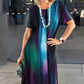 【S-4XL】👗Damska sukienka plisowana w kolorowe bloki