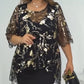 【S-4XL】👗Elegancki damski 2-częściowy zestaw w kolorze czarnym (prześwitujący top + sukienka)