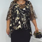 【S-4XL】👗Elegancki damski 2-częściowy zestaw w kolorze czarnym (prześwitujący top + sukienka)