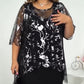 【S-4XL】👗Elegancki damski 2-częściowy zestaw w kolorze czarnym (prześwitujący top + sukienka)