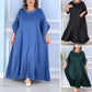🔥👗Sukienka damska plus size z perłową ozdobą