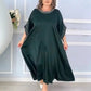🔥👗Sukienka damska plus size z perłową ozdobą