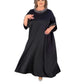 🔥👗Sukienka damska plus size z perłową ozdobą