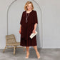 Warstwowa sukienka midi plus size