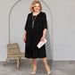 Warstwowa sukienka midi plus size