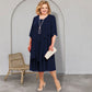 Warstwowa sukienka midi plus size