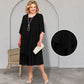 Warstwowa sukienka midi plus size