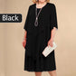 Warstwowa sukienka midi plus size