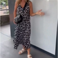 👗 Damska sukienka bez rękawów z modnym nadrukiem