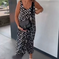 👗 Damska sukienka bez rękawów z modnym nadrukiem