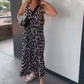 👗 Damska sukienka bez rękawów z modnym nadrukiem